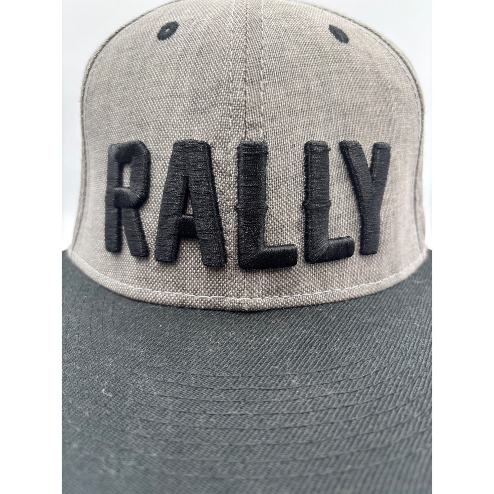 Baseballism Rally Snapback Hat Grey Black 3D Embroidery Flat Brim Baseball Cap